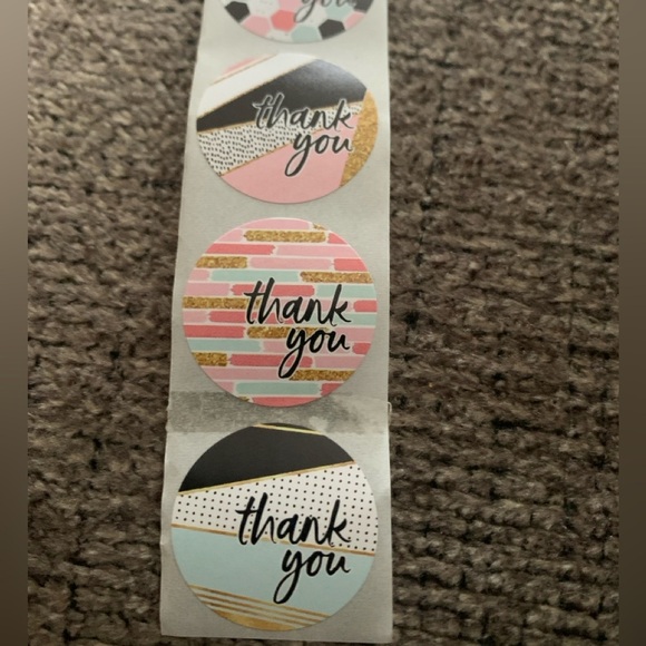 Thank You Stickers Self Adhesive Labels 500 piece, 1” Diameter, NWT, - Picture 3 of 10